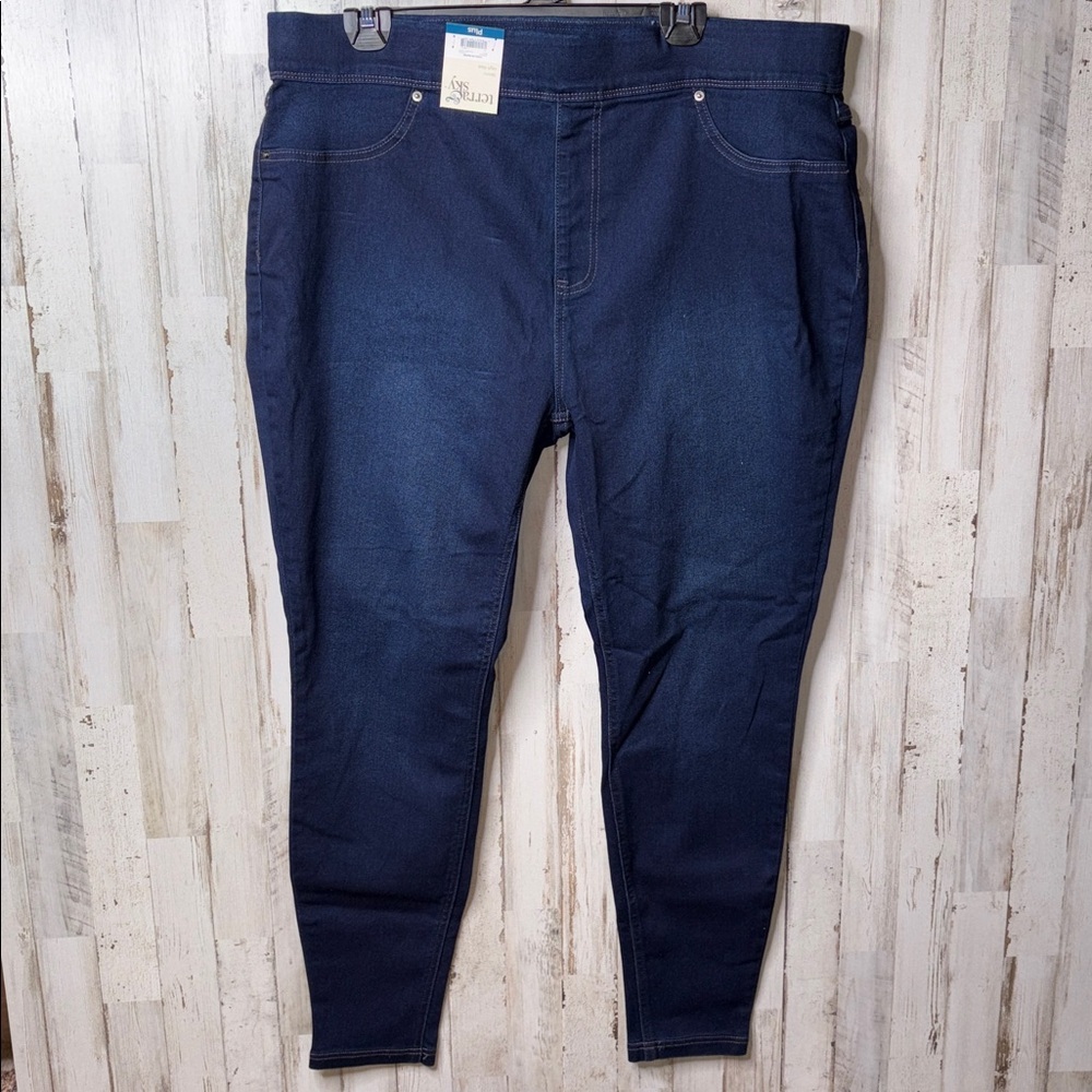 Terra & Sky Women’s Plus Skinny High Rise Pull-On Size 1X (16W-18W) Jeggings NWT